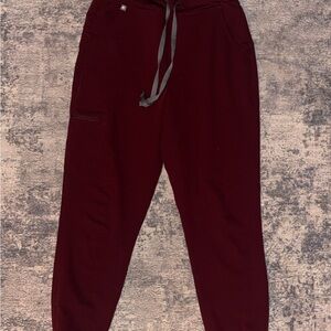 Figs Burgundy Jogger Pants